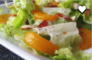 Romaine and Mandarin Orange Salad with Poppy Seed Dressing
